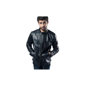 Mens Black Leather Jacket Fashion Real Sheep Leather Biker Style Stylish Jacket