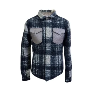 Mens Coat Jacket Premium Quality Wool Outwear Fashion Leather Stylish Shirt Coat Jacket