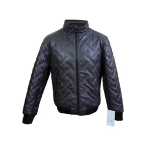 Mens Black Leather Jacket Biker Style Lambskin Leather Premium Quality Quilted Jacket